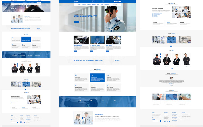 Securic - PSD-sjabloon voor beveiliging