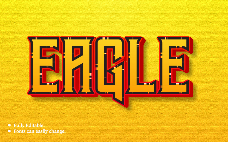 Eagle 3D szöveg effektus sablon