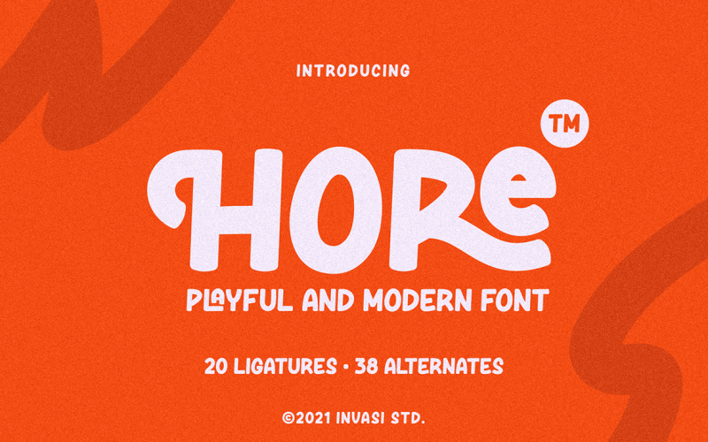 Hore - Carattere moderno giocoso