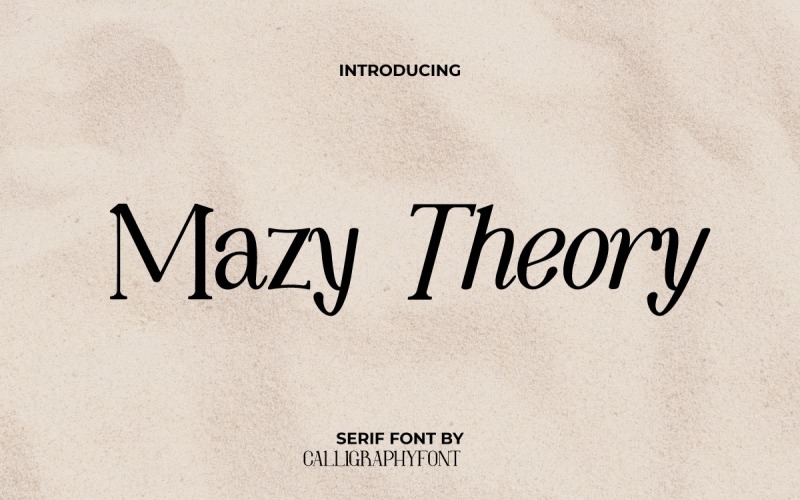 Mazy Theory Serif-weergavelettertype