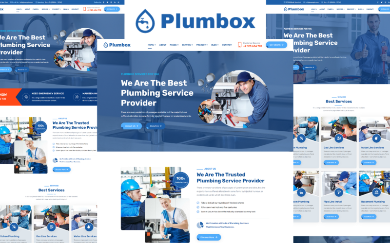 Plumbox - Plantilla HTML5 de servicios de plomería