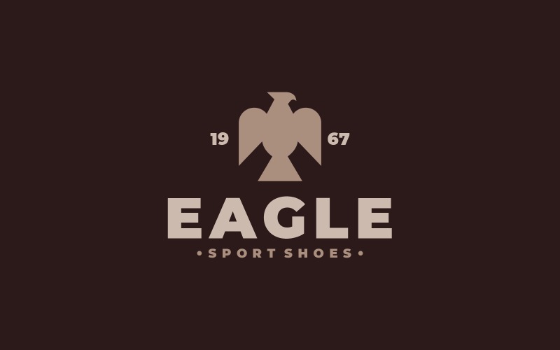 Styl Vintage Logo Orzeł Ptak
