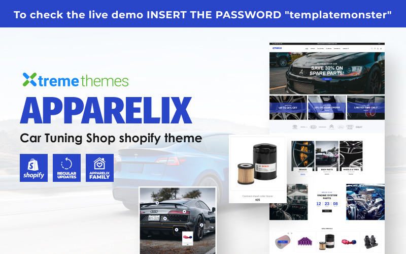 Apparelix Autotuning Shop Shopify Theme