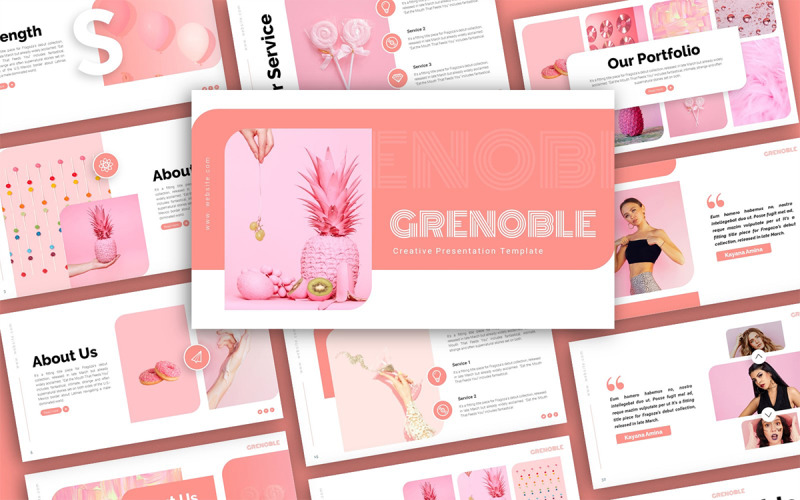 Šablona kreativní prezentace Grenoble