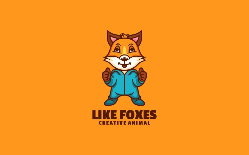 Som Fox Simple Mascot-logotypen