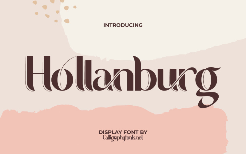 Stylowa czcionka wyświetlacza Hollanburg