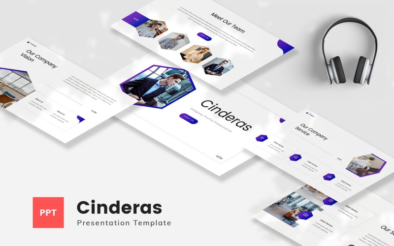 Cinderas - Bedrijfsprofiel Sjablonen PowerPoint presentatie