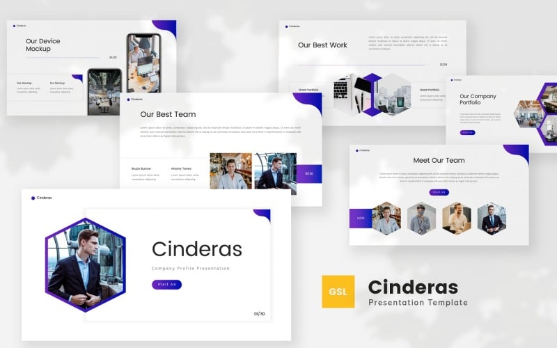 Cinderas — Profil firmy Szablon Prezentacji Google