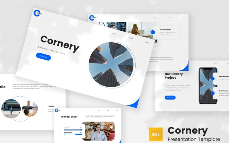 Cornery – Vállalati Google Slides sablon