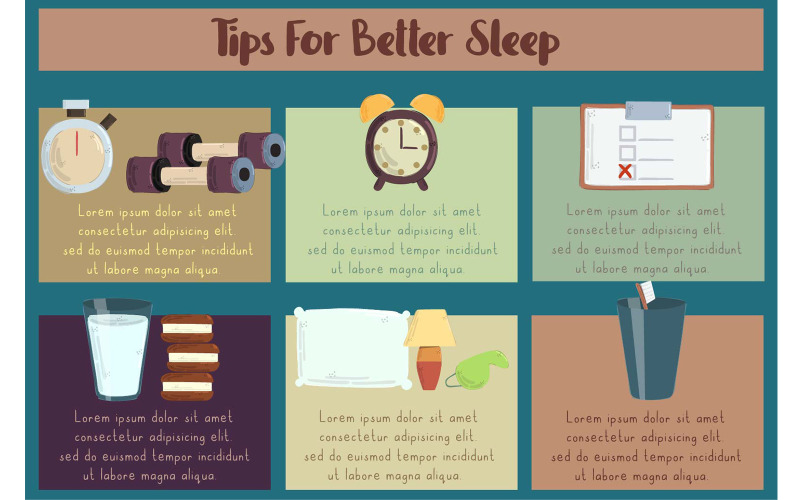 Illustration d'infographie de temps de sommeil