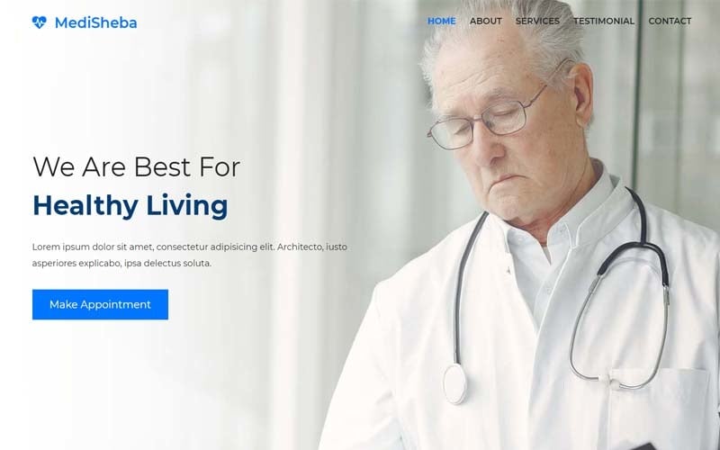 MediSheba - 医疗登陆页面模板