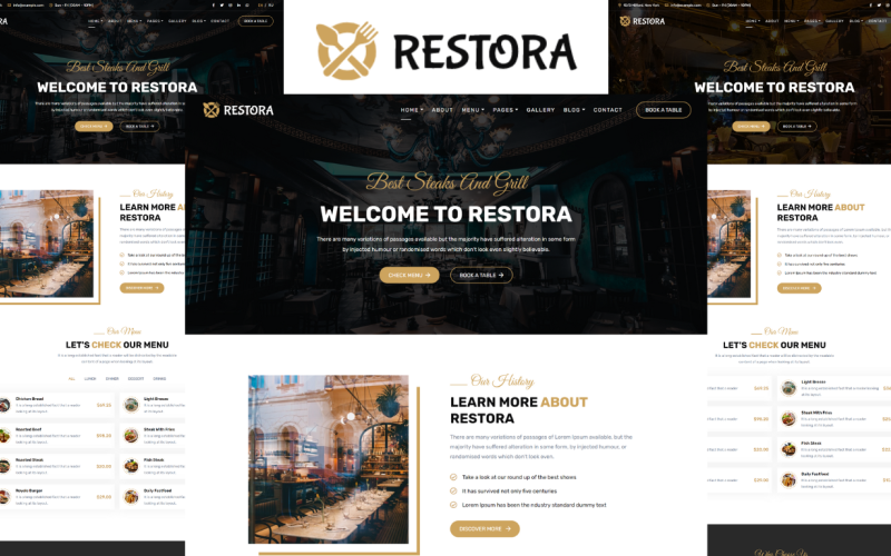Restora - Restaurang HTML5-mall