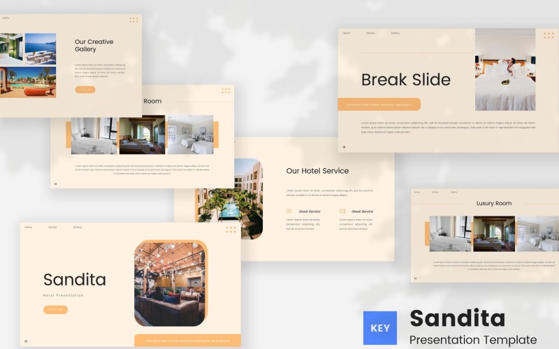 Sandita — Hotel Keynote-sjabloon