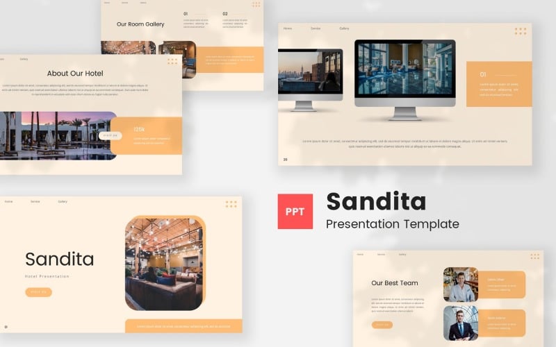 Sandita — шаблон готелю Powerpoint