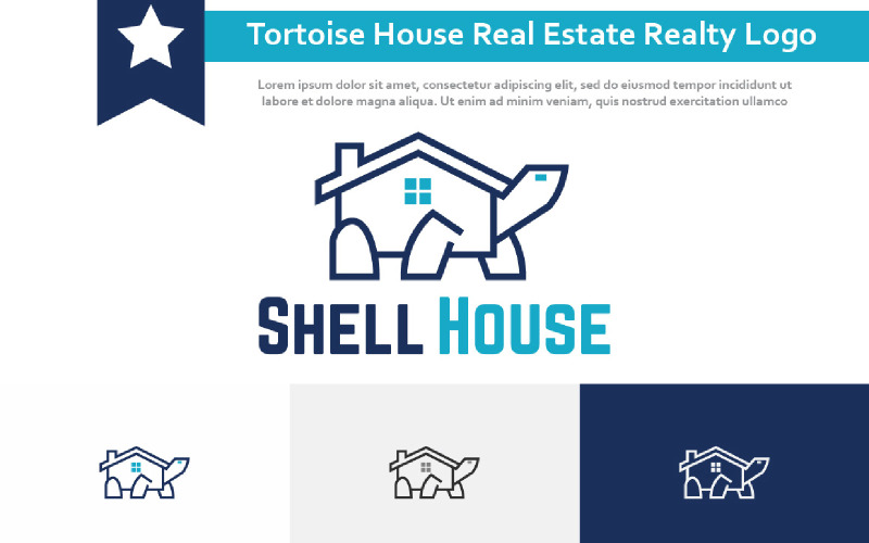 Tortoise House Home Real Estate Realty Logotyp