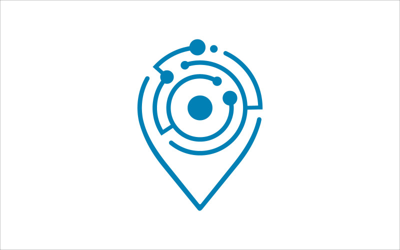 Vectorsjabloon voor slimme locatietechnologie
