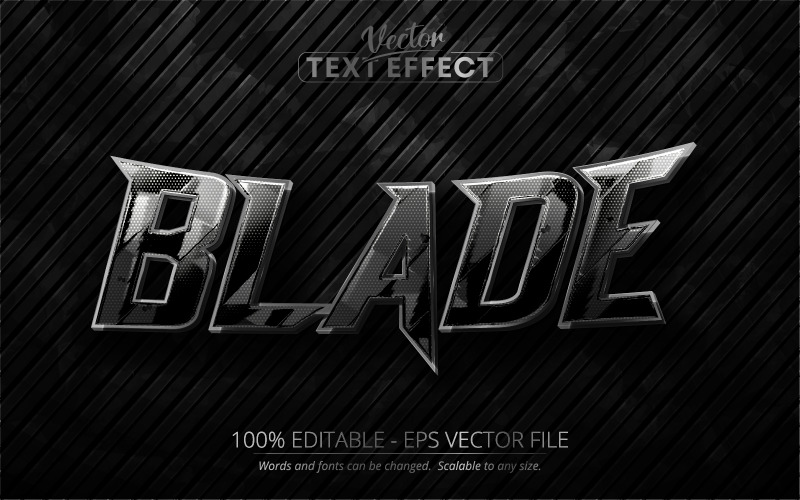 Blade: efecto de texto editable, estilo de fuente, ilustración gráfica