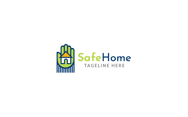 Modèle de conception de logo Safe Home Vol 2