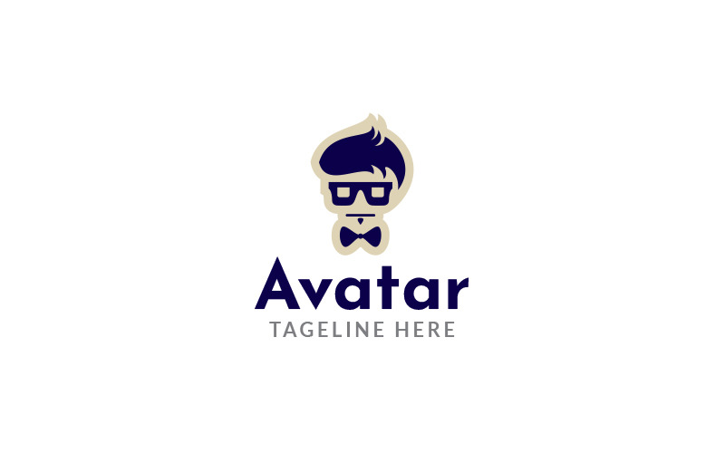 Modelo de design de logotipo de avatar