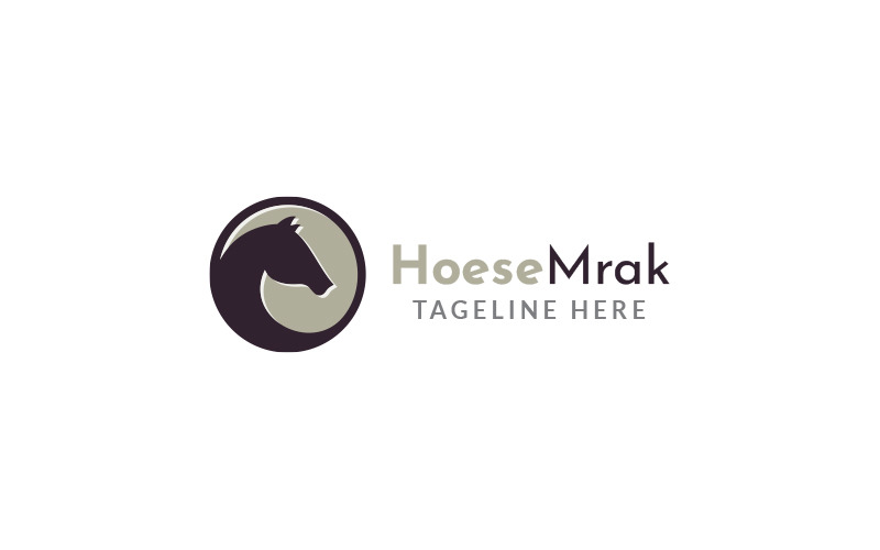 Plantilla de diseño de logotipo de marca de caballo