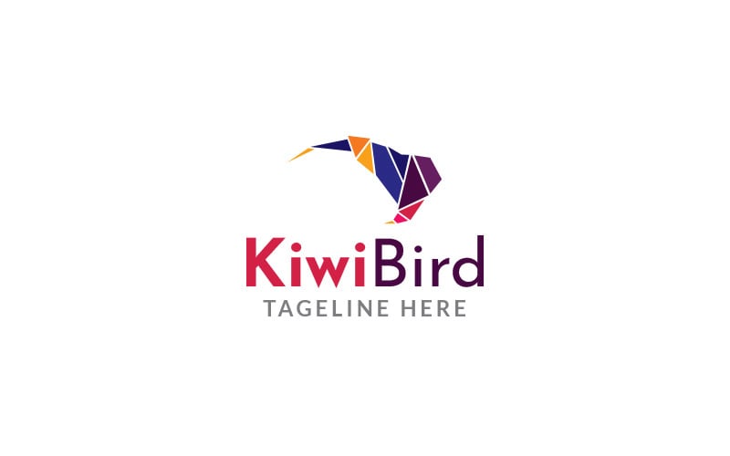 Plantilla de diseño de logotipo de pájaro kiwi Vol 3
