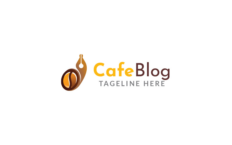 Шаблон дизайну логотипу блогу про кафе, том 2