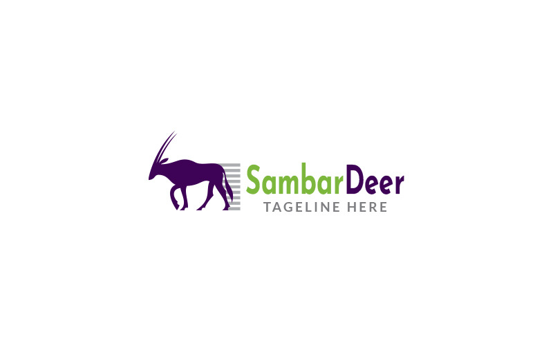 Sambar Hirsch Logo Designvorlage