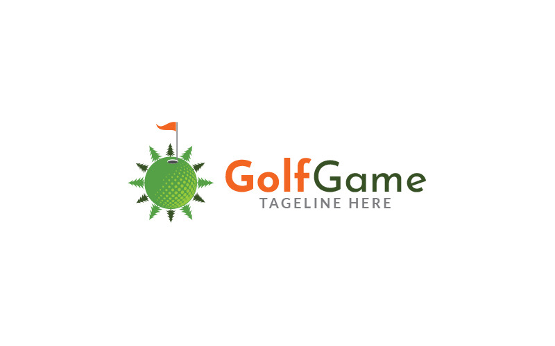 Szablon projektu logo gry w golfa, tom 3
