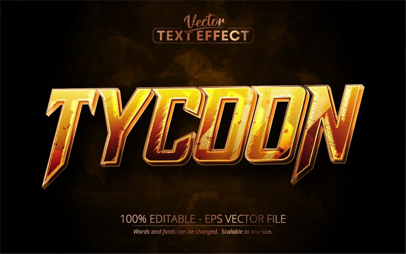 Tycoon - Bearbeitbarer Texteffekt, Schriftstil, Grafikillustration