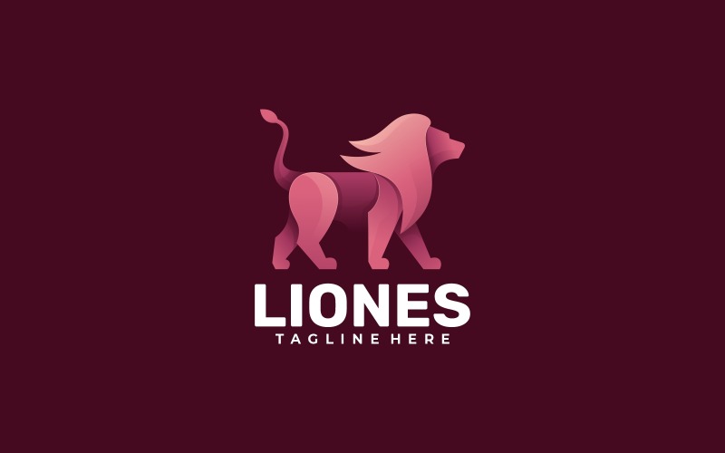Vector Logo Leeuw Verloopstijl