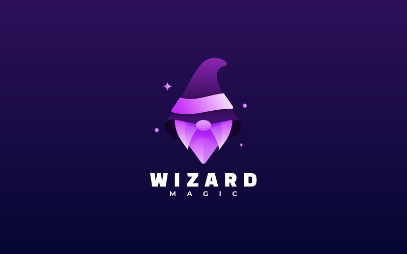 Wizard-Farbverlauf-Logo-Stil