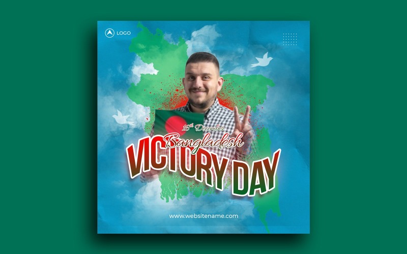 Bangladesh Victory Day Social Media Post Instagram Post modello di banner