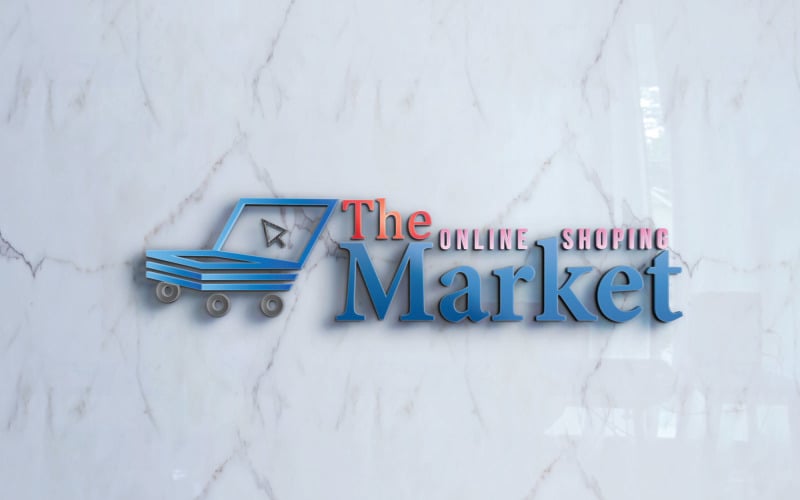 El logotipo del mercado de compras en línea (gratis)