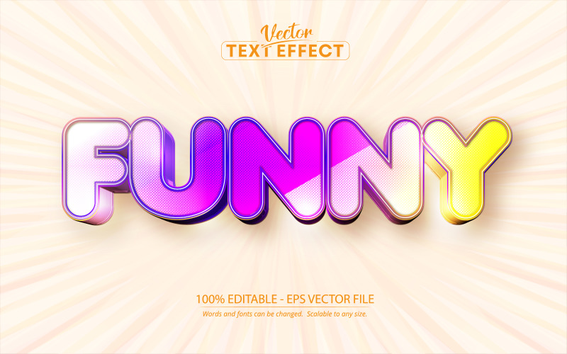 Funny - Colorful Style, Editable Text Effect, Font Style, Graphics Illustration