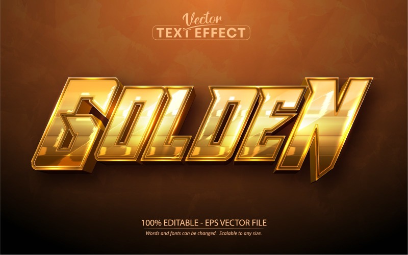 Golden - Editable Text Effect, Font Style, Graphics Illustration