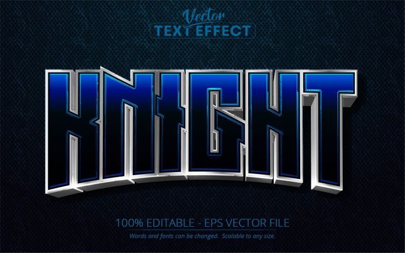 Ritter - Bearbeitbarer Texteffekt, Schriftstil, grafische Illustration