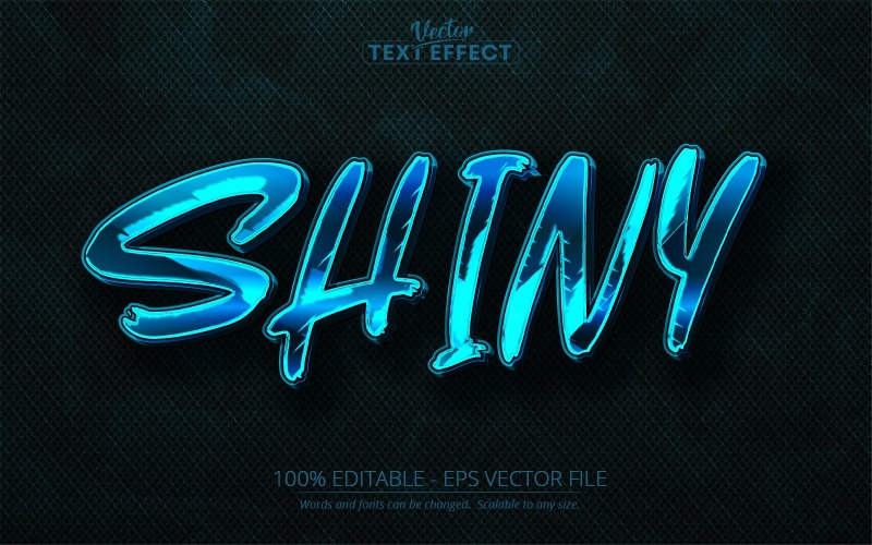 Shiny - текстовий ефект, який можна редагувати, стиль шрифту, графічна ілюстрація
