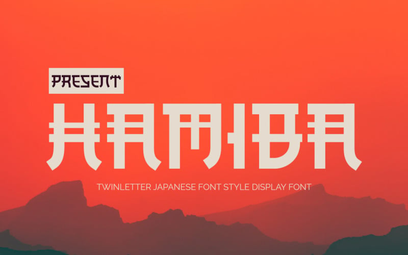HAMIBA - Japanese style font