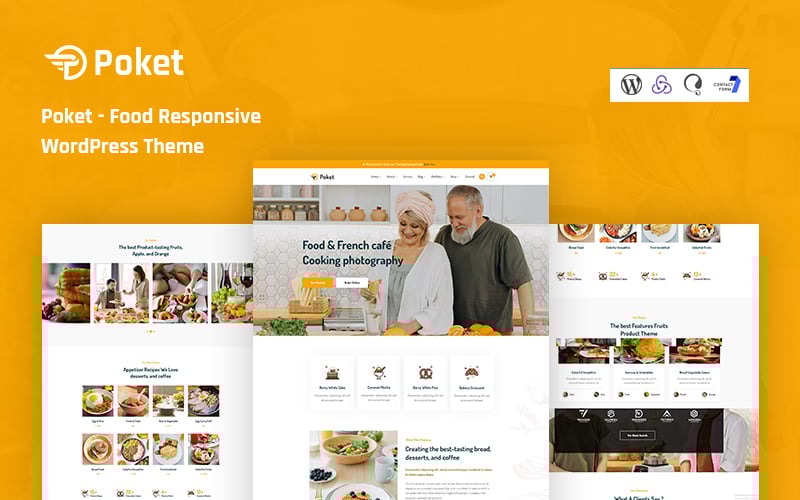 Poket - Tema WordPress responsivo a alimentos
