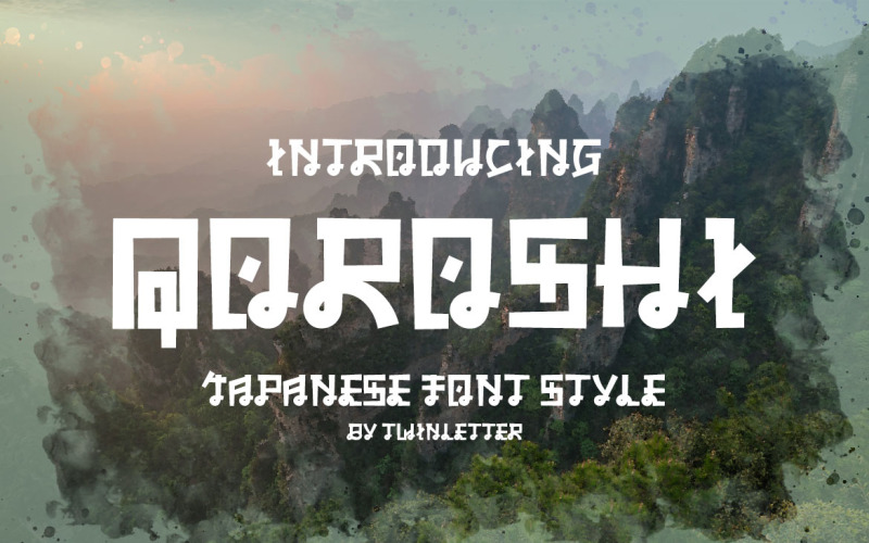 QOROSHI - Fuente de estilo japonés
