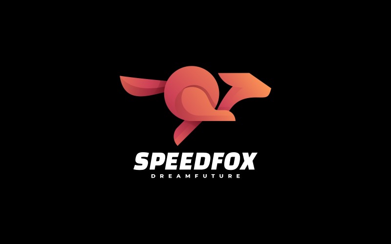 Speed Fox Gradient Logotyp Stil
