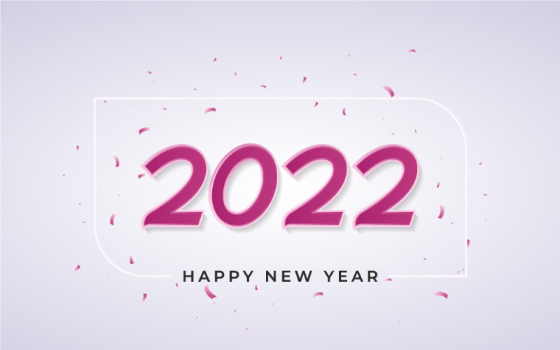 Szczęśliwego Nowego Roku 2022 Powitanie I Uroczystość - Projekt Banera