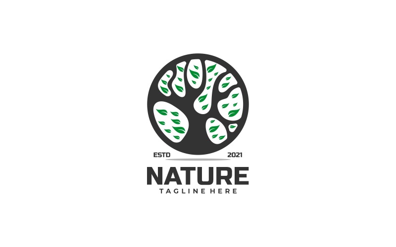 Estilo do logotipo vintage da natureza