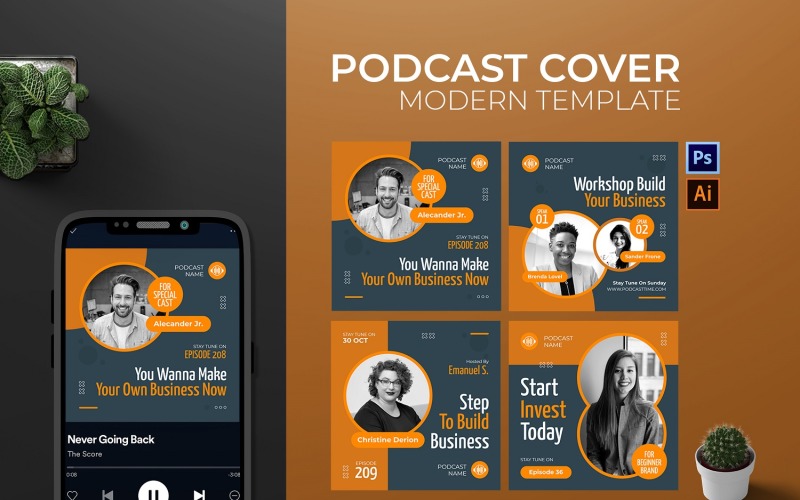 Teilen von Business-Podcast-Cover
