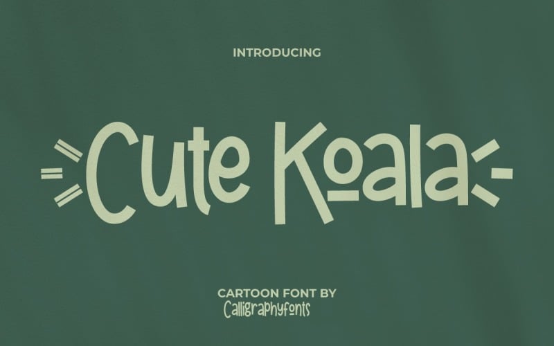 Fonte de exibição de desenho animado bonito de Koala