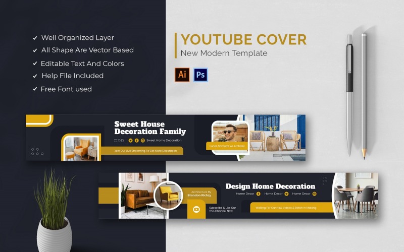 Home Decoration Youtube Cover #217981 - TemplateMonster