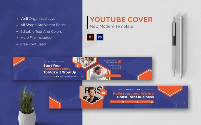 Обложка YouTube для консультантов по бизнесу