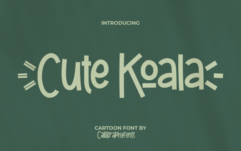 Söt Koala Cartoon Display Font