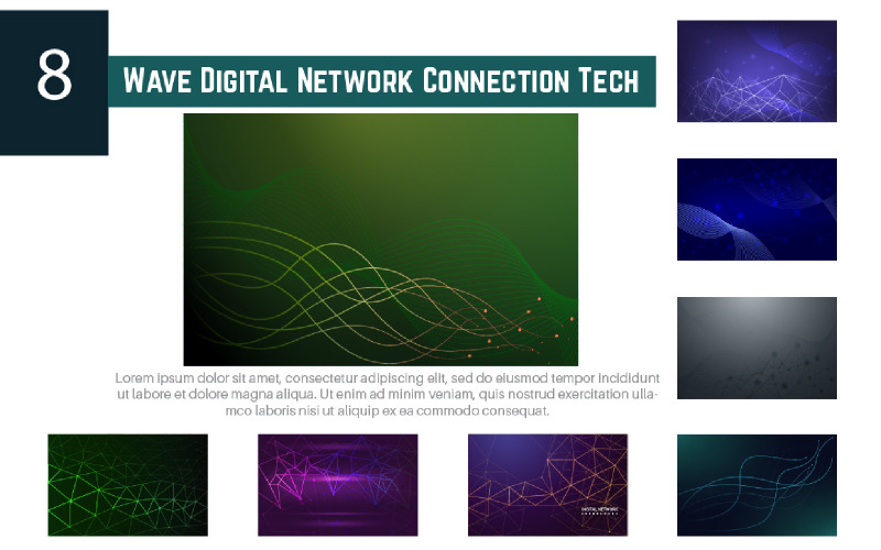 Tecnologia de conexão de rede digital 8 Wave