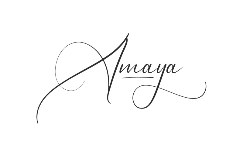 Carattere Amaya Modern Signature